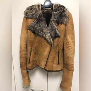 Ines et Marechal sheepskin fur moto jacket